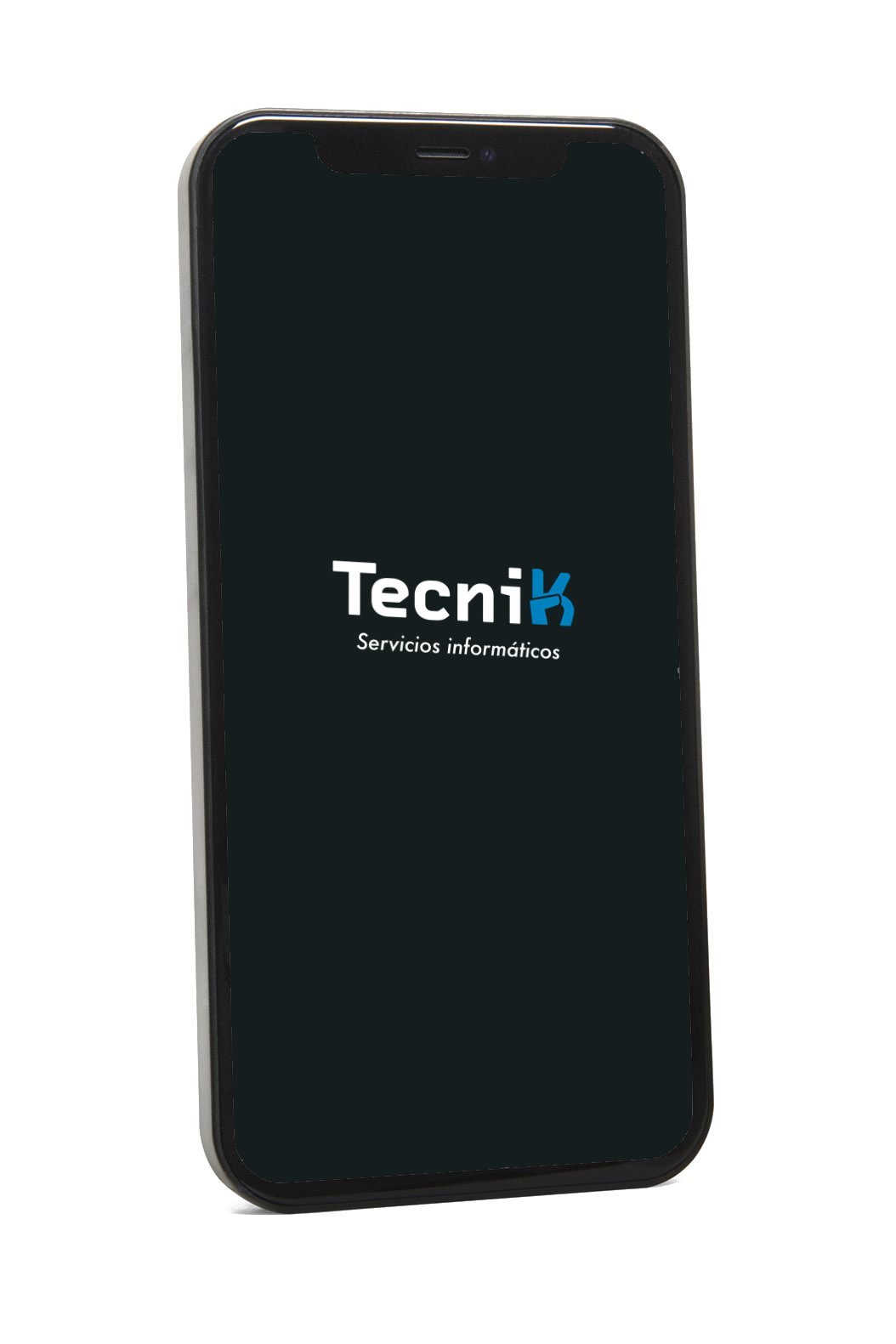 Smartphone con el logo de Tecnik: reparación de iPhone en Reus