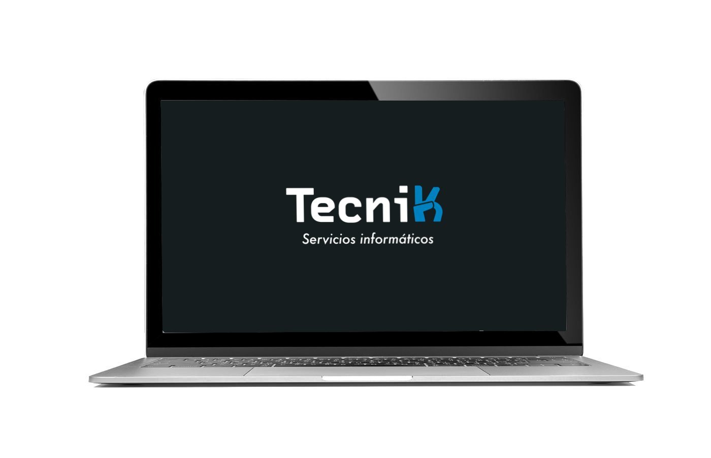 Portátil tipo MacBook con el logo de Tecnik: reparación de Mac en Reus