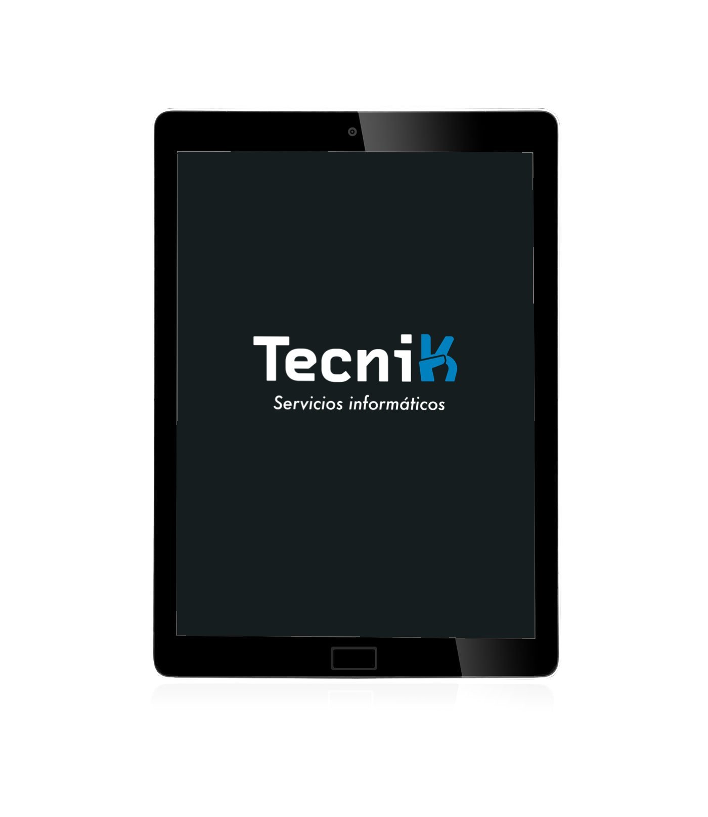 Tablet con el logo de Tecnik: reparación de tablets e iPad en Reus